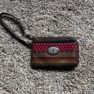 Fossil Wristlet Leather Wallet